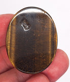 Flawed 40x30mm Flat Backed Tiger Eye Oval Stone Cabochon 652xB