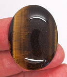 Flawed 40x30mm Flat Backed Tiger Eye Oval Stone Cabochon 652xB