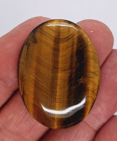 40x30mm Flat Backed Tiger Eye Oval Stone Cabochon 652xB