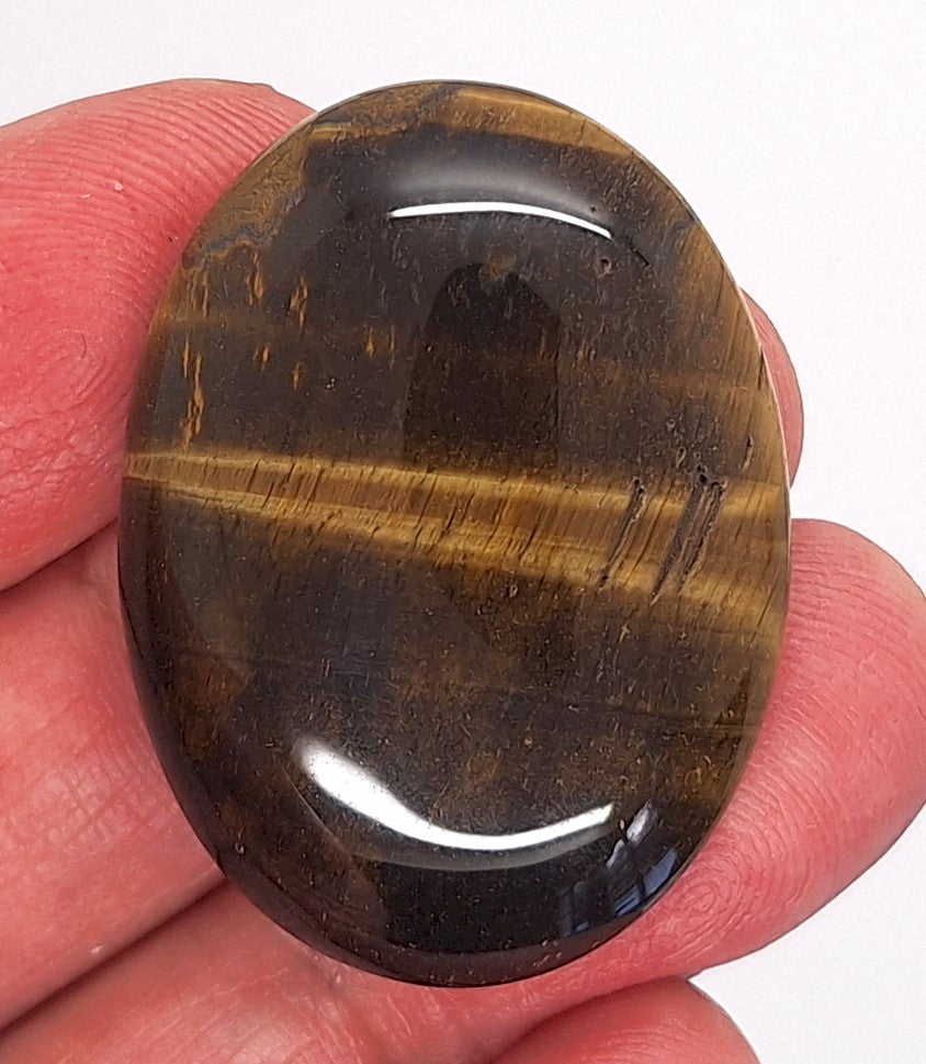 40x30mm Flat Backed Tiger Eye Oval Stone Cabochon 652xD
