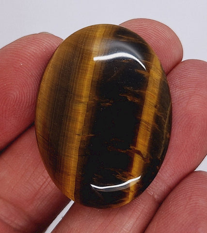40x30mm Flat Backed Tiger Eye Oval Stone Cabochon 652xF