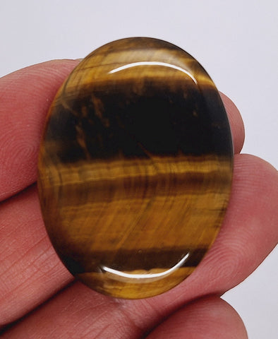 40x30mm Flat Backed Tiger Eye Oval Stone Cabochon 652xH