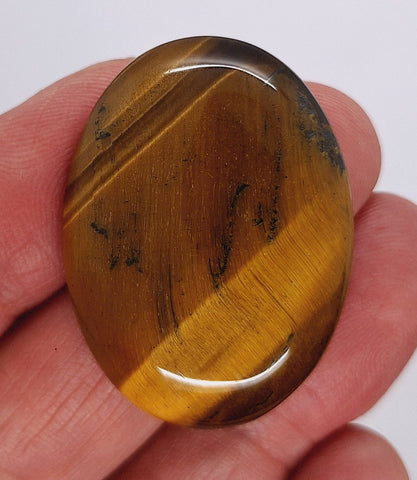 40x30mm Flat Backed Tiger Eye Oval Stone Cabochon 652xJ