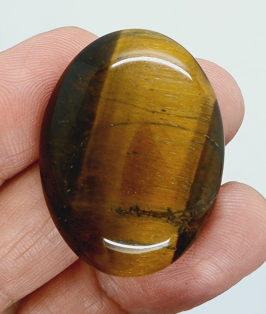 40x30mm Flat Backed Tiger Eye Oval Stone Cabochon 652xK