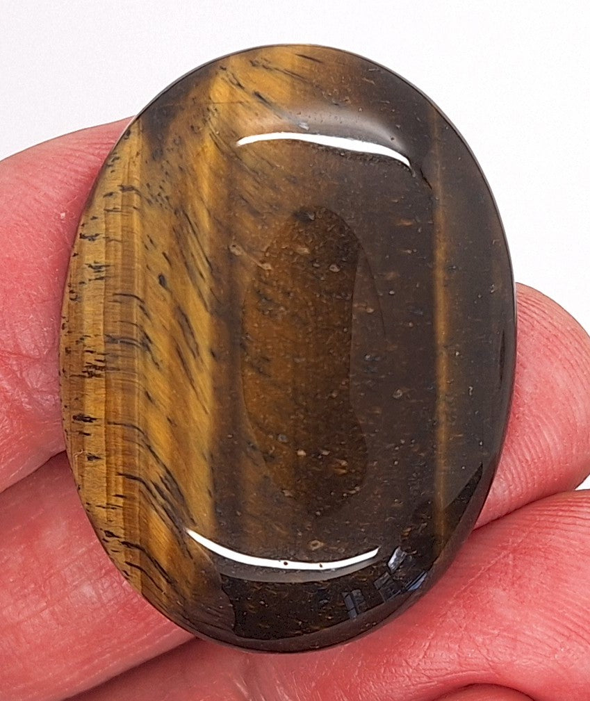 40x30mm Flat Backed Tiger Eye Oval Stone Cabochon 652xH