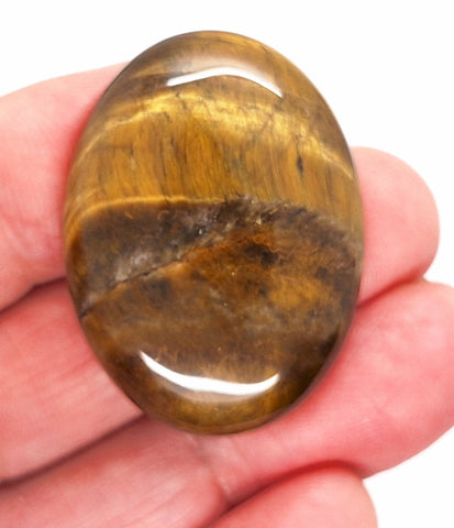 40x30mm Flat Backed Tiger Eye Oval Stone Cabochon 652xi