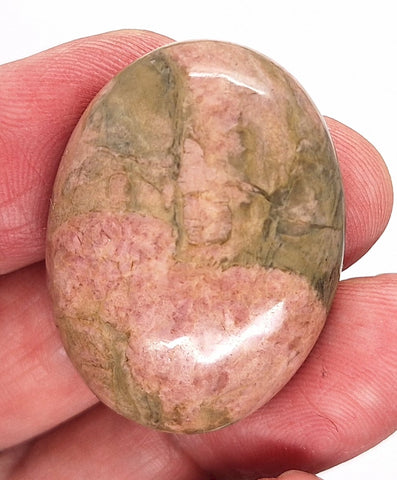 40x30mm Flat Backed Rhodonite gemstone loose oval cabochon semi-precious stone  655xA