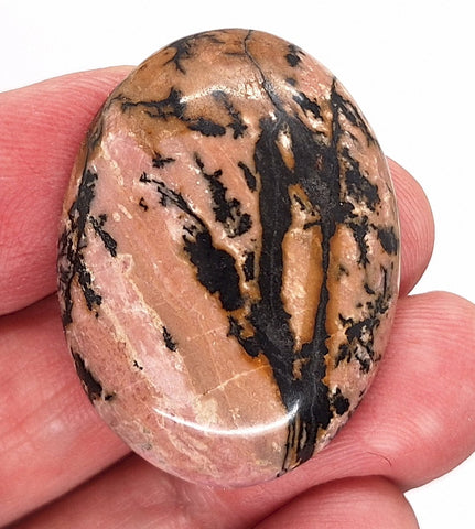 40x30mm Flat Backed Rhodonite gemstone loose oval cabochon semi-precious stone  655xB