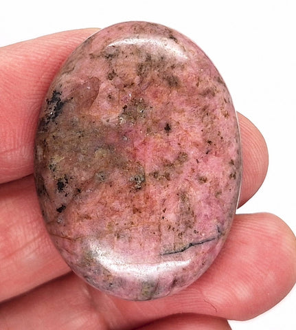 40x30mm Flat Backed Rhodonite gemstone loose oval cabochon semi-precious stone  655xC