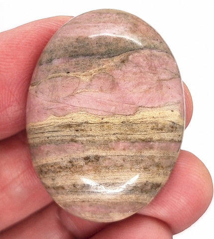 40x30mm Flat Backed Rhodonite gemstone loose oval cabochon semi-precious stone  655xE