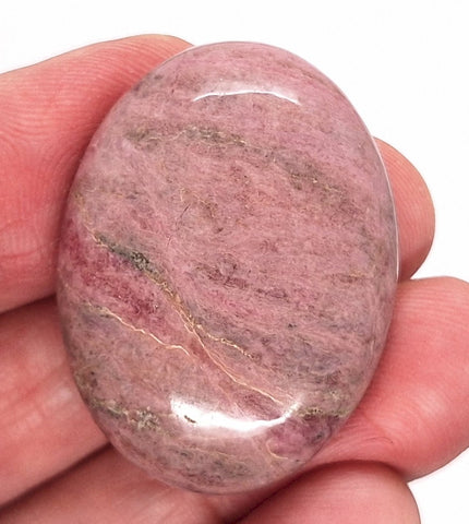 40x30mm Flat Backed Rhodonite gemstone loose oval cabochon semi-precious stone  655xF