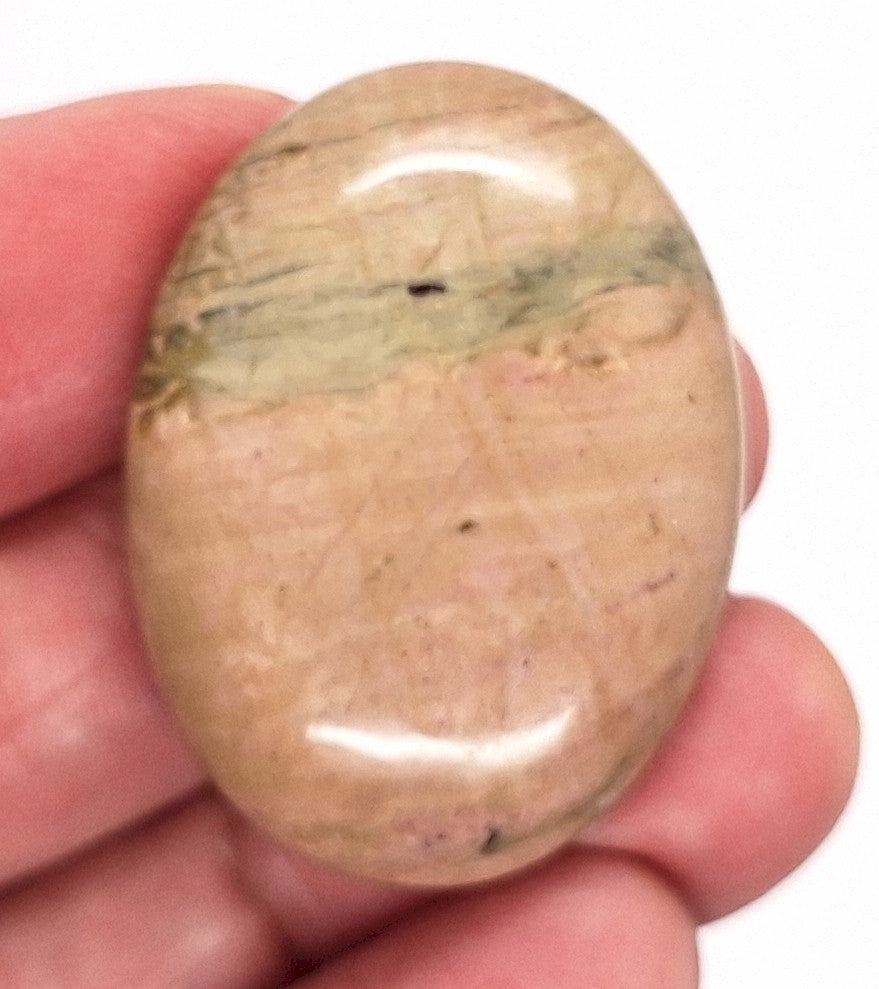 40x30mm Flat Backed Rhodonite gemstone loose oval cabochon semi-precious stone  655xK