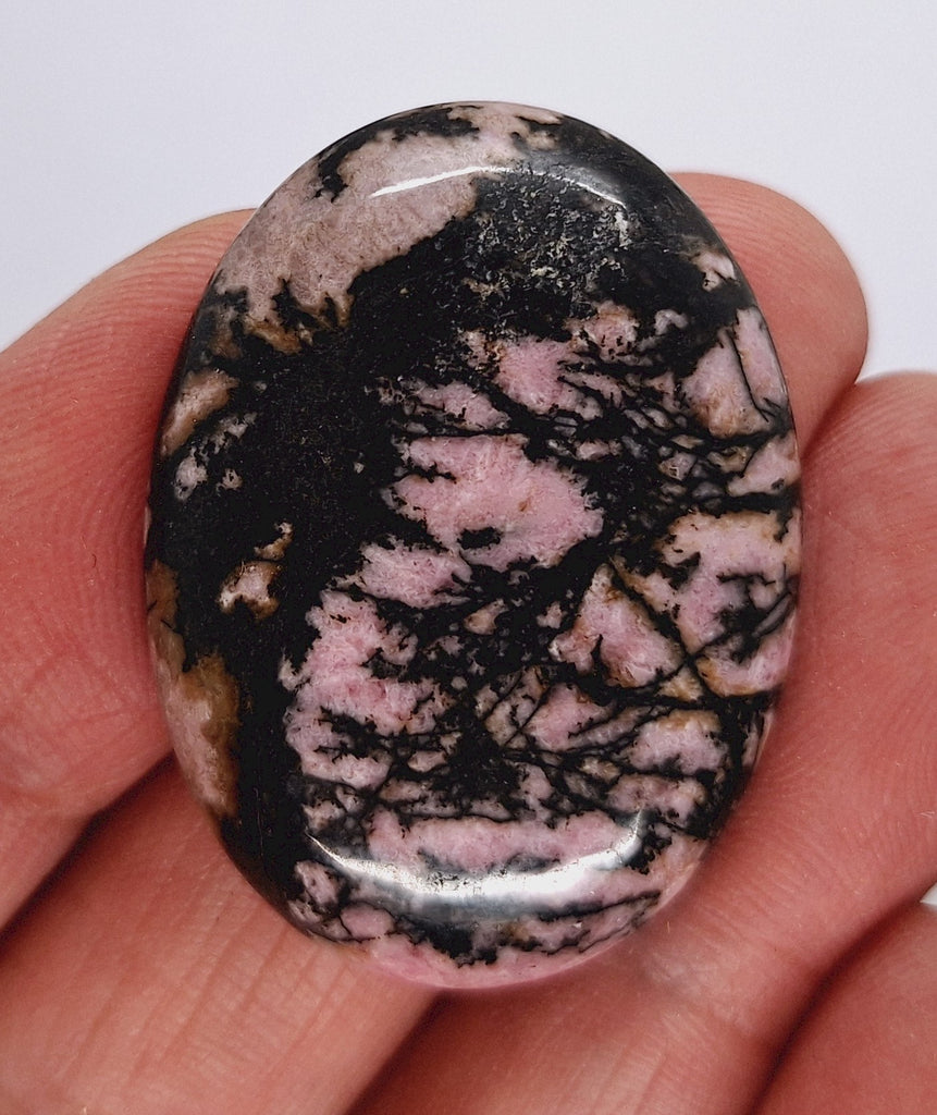 40x30mm Flat Backed Rhodonite gemstone loose oval cabochon semi-precious stone  655xD