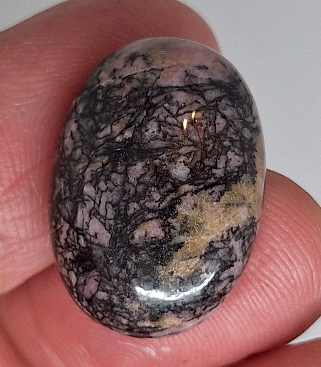 25x18mm Flat Backed Pink Rhodonite gemstone loose gem stone Cabochon 656xN