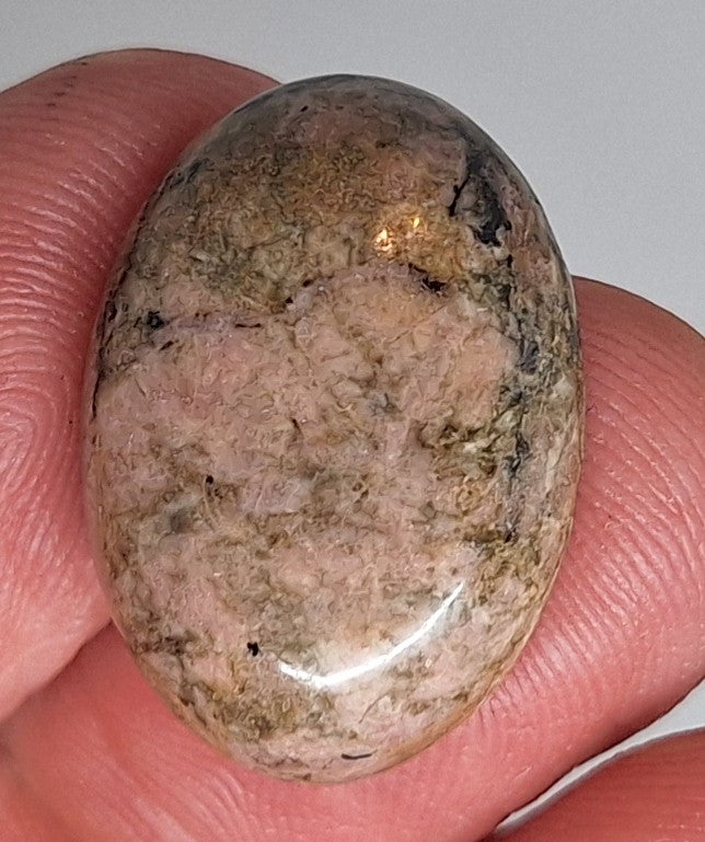 25x18mm Flat Backed Pink Rhodonite gemstone loose gem stone Cabochon 656xR