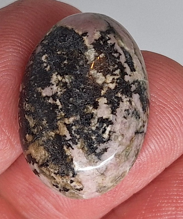 25x18mm Flat Backed Pink Rhodonite gemstone loose gem stone Cabochon 656xT