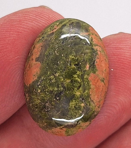 25x18mm Epidote Semi-Precious Gemstone Cabochon 665xB