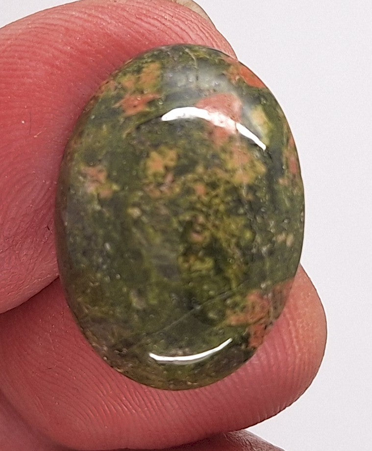 25x18mm Epidote Semi-Precious Gemstone Cabochon 665xi