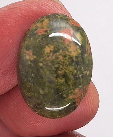 25x18mm Epidote Semi-Precious Gemstone Cabochon 665xi