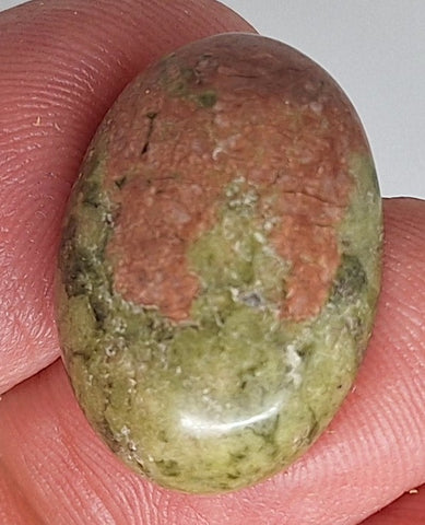 25x18mm Epidote Semi-Precious Gemstone Cabochon 665xA