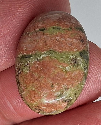 25x18mm Epidote Semi-Precious Gemstone Cabochon 665xB