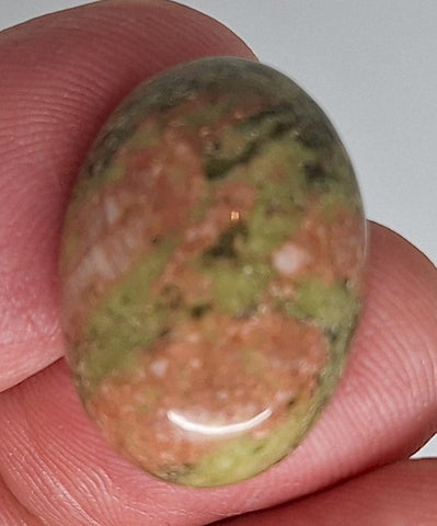25x18mm Epidote Semi-Precious Gemstone Cabochon 665xE