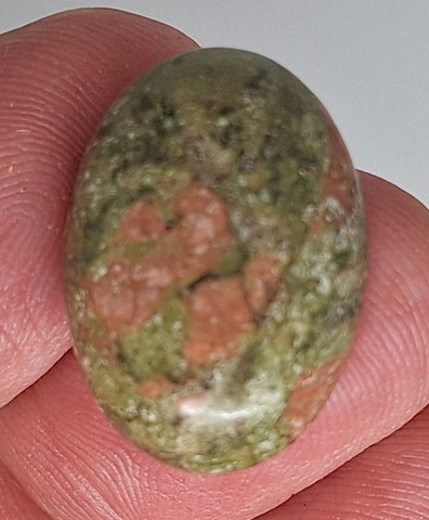 25x18mm Epidote Semi-Precious Gemstone Cabochon 665xG