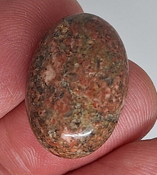 25x18mm Epidote Semi-Precious Gemstone Cabochon 665xS