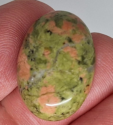 25x18mm Epidote Semi-Precious Gemstone Cabochon 665xT
