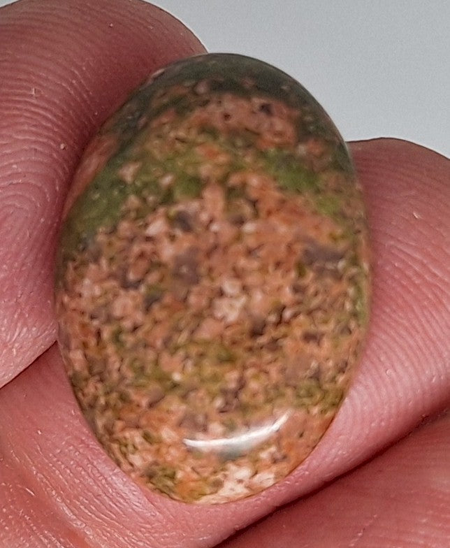 25x18mm Epidote Semi-Precious Gemstone Cabochon 665xV