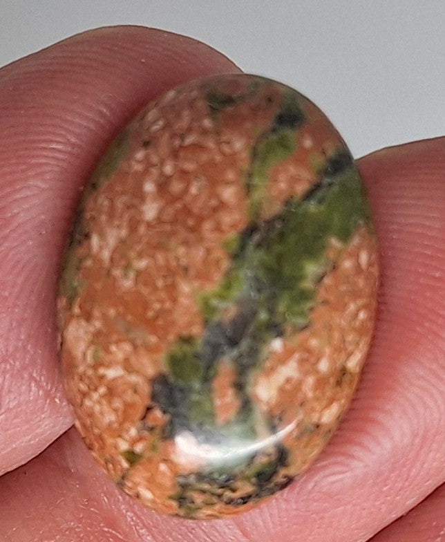 25x18mm Epidote Semi-Precious Gemstone Cabochon 665xW