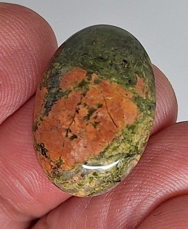 25x18mm Epidote Semi-Precious Gemstone Cabochon 665xZ