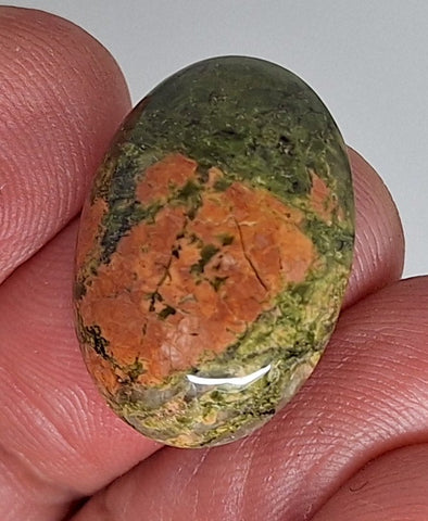 25x18mm Epidote Semi-Precious Gemstone Cabochon 665xZ