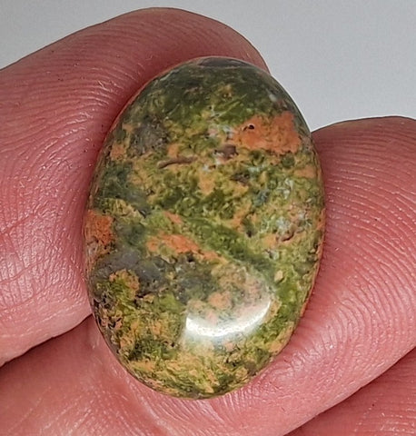 25x18mm Epidote Semi-Precious Gemstone Cabochon 665xo