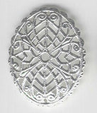 Seconds - 15pcs Silver 39x27mm Domed filigree