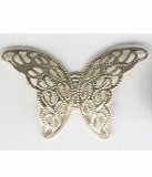 Closeout - 45pcs Gold 39x27mm Domed Angel wings or Butterfly filigree