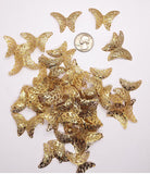 Closeout - 45pcs Gold 39x27mm Domed Angel wings or Butterfly filigree