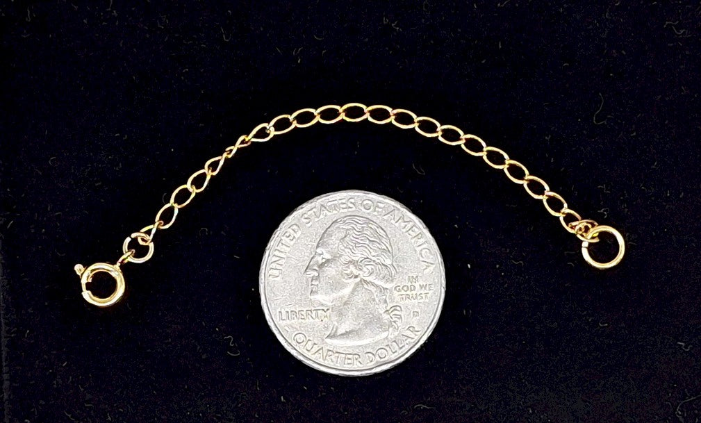 Closeout - 12pcs of Gold Necklace Extender. 3.5inchs long with spring ring. 847q