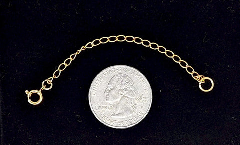 Closeout - 12pcs of Gold Necklace Extender. 3.5inchs long with spring ring. 847q