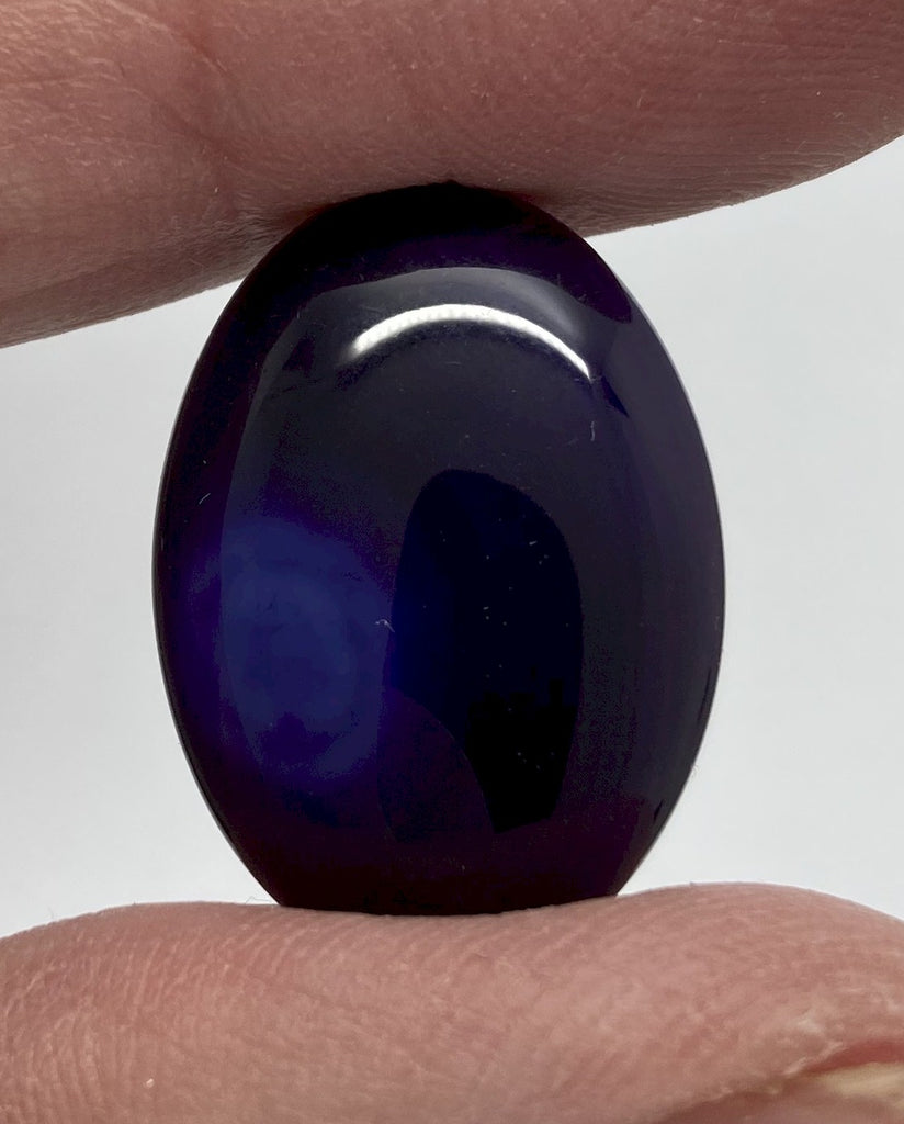 25x18mm Violet Blue Purple Dyed Agate Flat Backed Loose Semi-precious Gemstone Cabochon 863xG