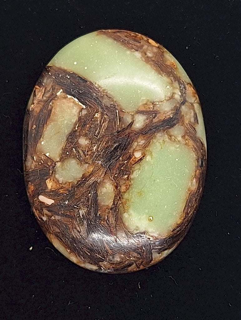 40x30mm Copper Matrix Turquoise Cabochon Flat Backed Stone 917xo