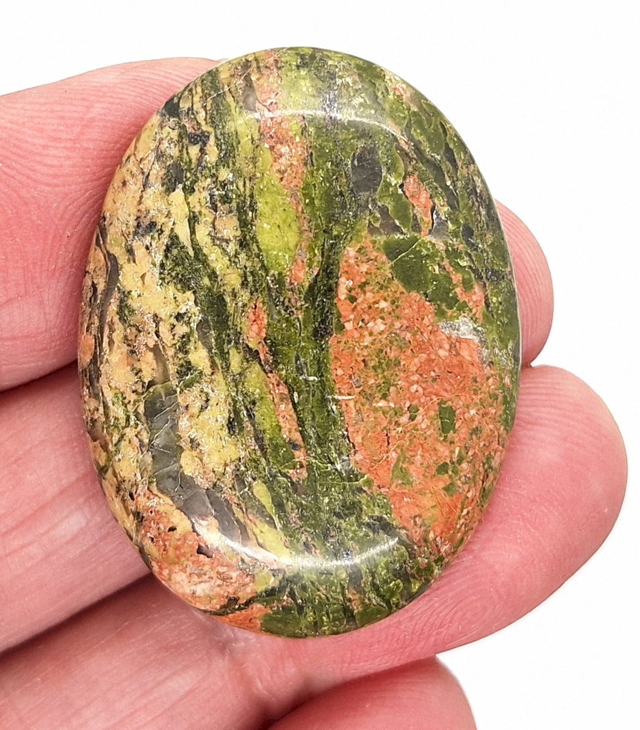 40x30mm Unakite Gemstone Cabochon Flat Backed Oval Stone 923xE