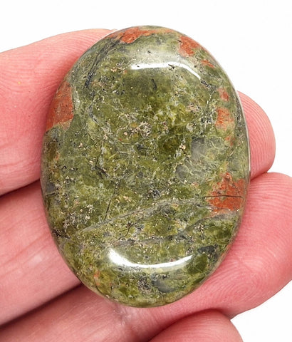 40x30mm Unakite Gemstone Cabochon Flat Backed Oval Stone 923xK