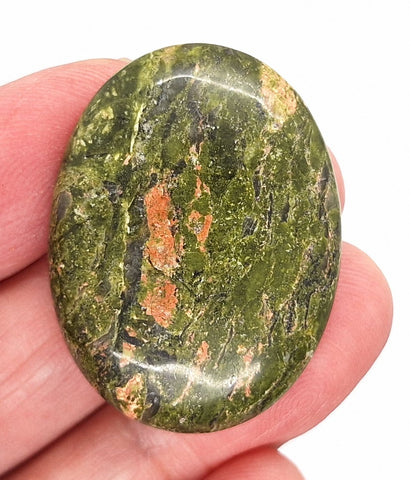 40x30mm Unakite Gemstone Cabochon Flat Backed Oval Stone 923xq