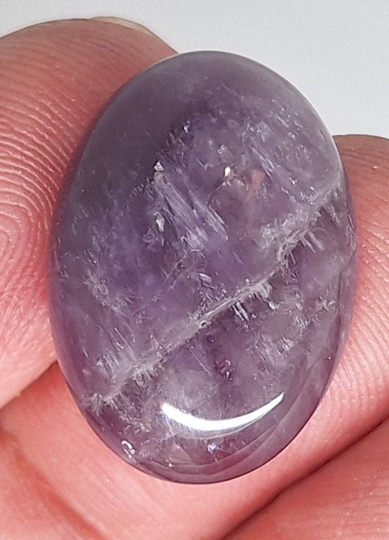 25x18mm Purple Amethyst Flat Backed Loose Semi-precious Gemstone Cabochon 958xJ