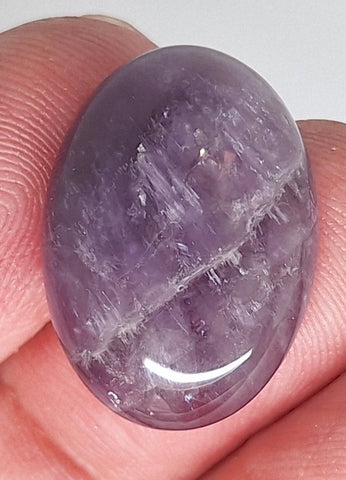25x18mm Purple Amethyst Flat Backed Loose Semi-precious Gemstone Cabochon 958xJ