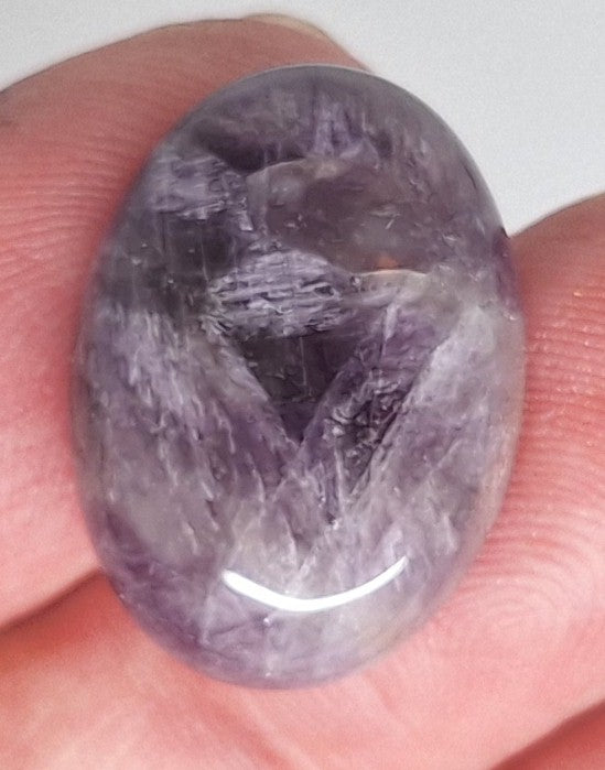 25x18mm Purple Amethyst Flat Backed Loose Semi-precious Gemstone Cabochon 958xR