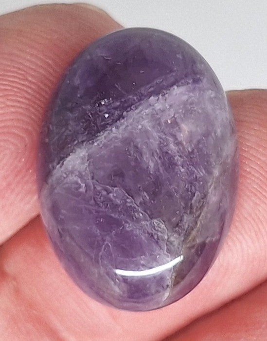 25x18mm Purple Amethyst Flat Backed Loose Semi-precious Gemstone Cabochon 958xU