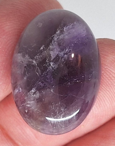 25x18mm Purple Amethyst Flat Backed Loose Semi-precious Gemstone Cabochon 958xV