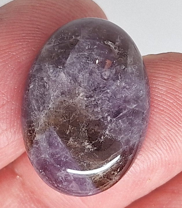 25x18mm Purple Amethyst Flat Backed Loose Semi-precious Gemstone Cabochon 958xY